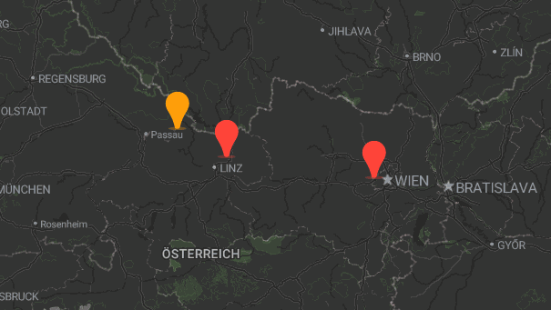 Map of company locations