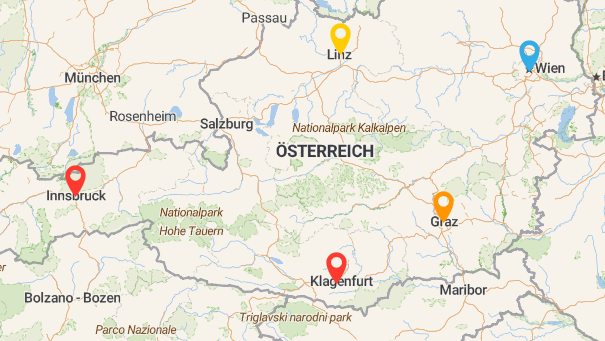 Map of company locations