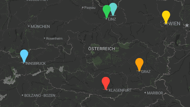 Map of company locations