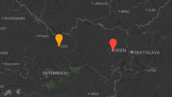 Map of company locations