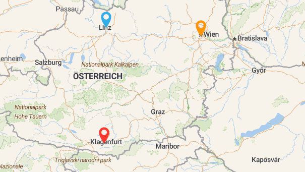 Map of company locations