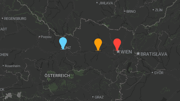 Map of company locations