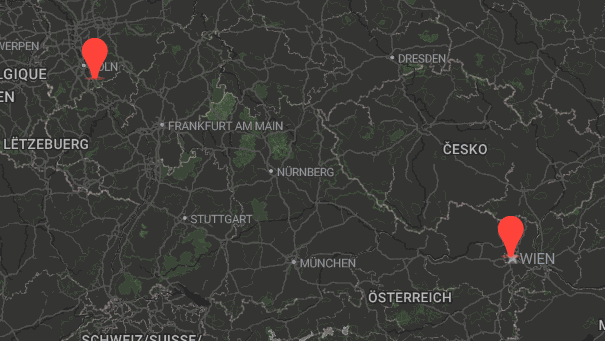 Map of company locations