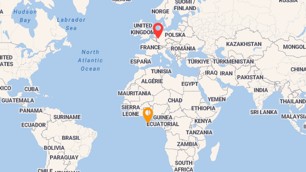 Map of company locations