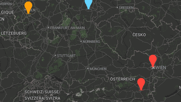 Map of company locations