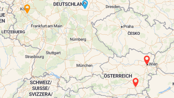 Map of company locations