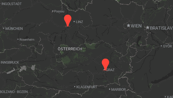 Map of company locations