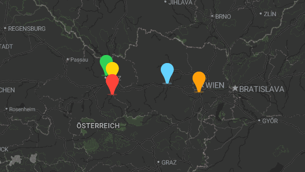 Map of company locations