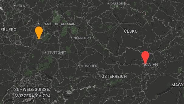 Map of company locations