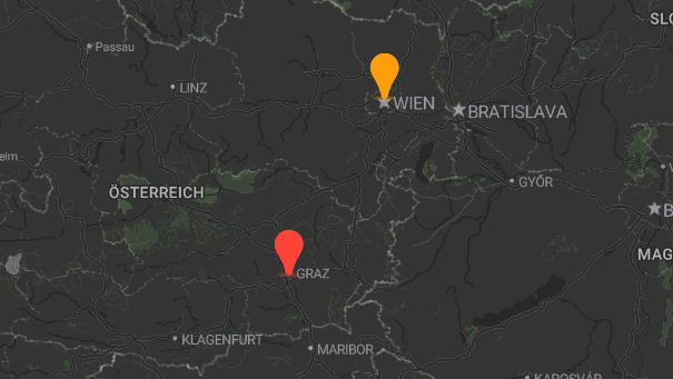 Map of company locations