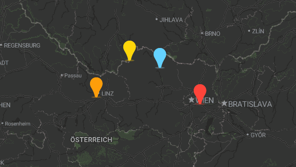 Map of company locations