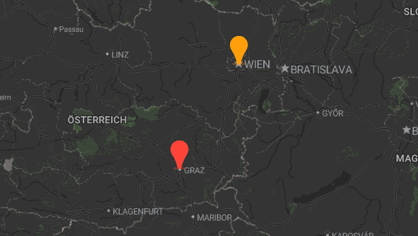 Map of company locations