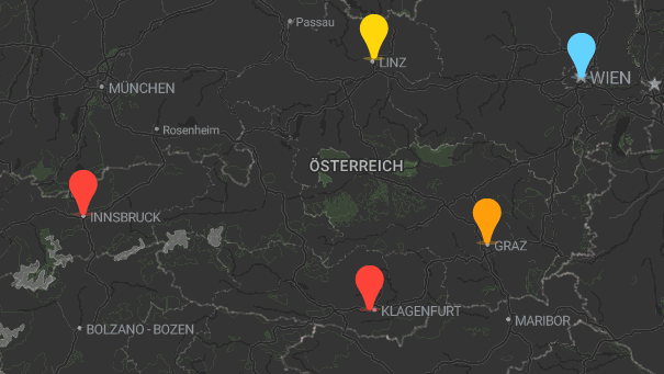 Map of company locations