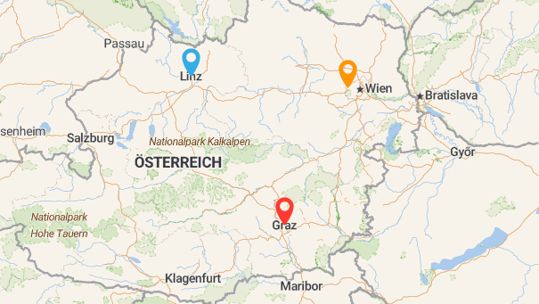 Map of company locations