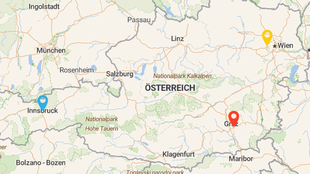 Map of company locations