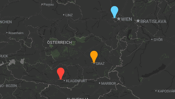 Map of company locations