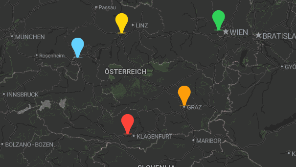 Map of company locations