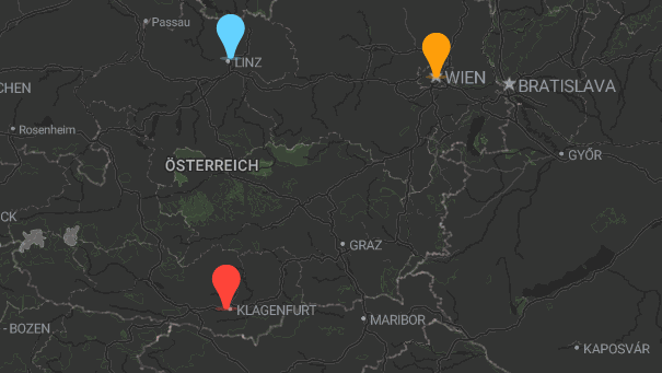 Map of company locations