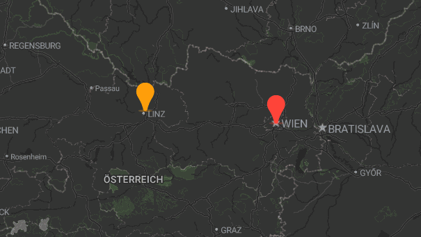 Map of company locations