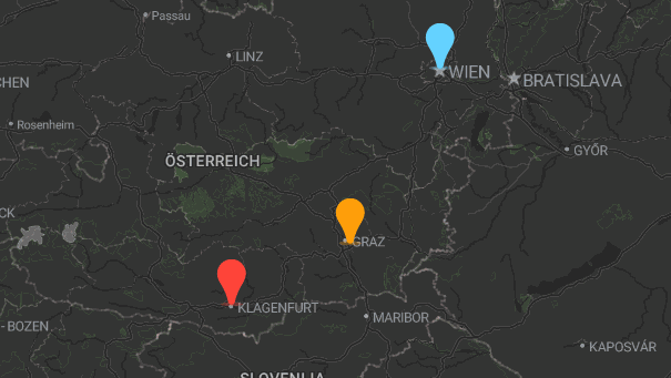 Map of company locations