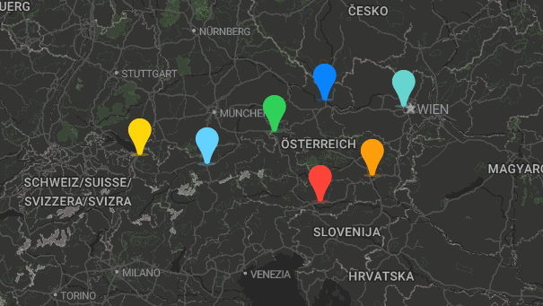 Map of company locations