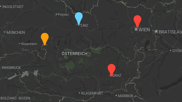 Map of company locations