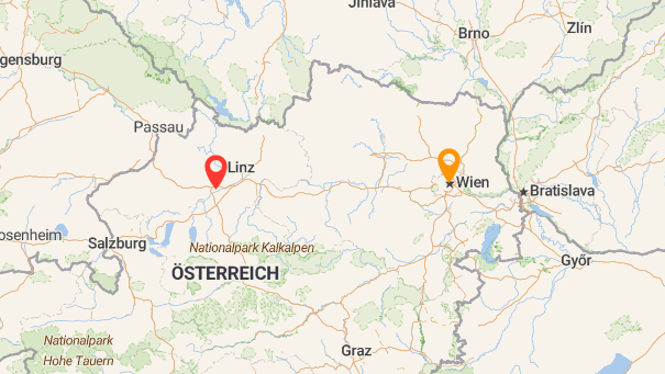 Map of company locations