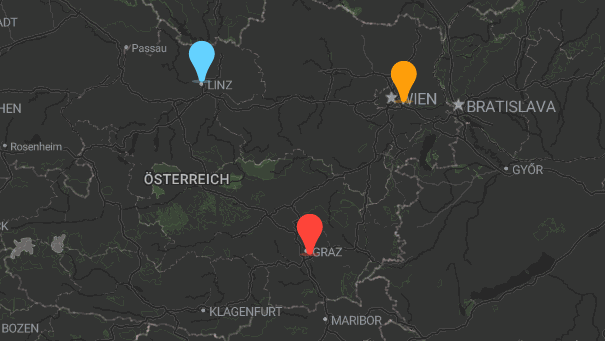 Map of company locations