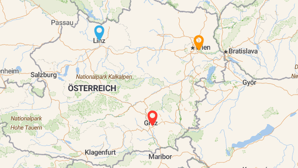 Map of company locations