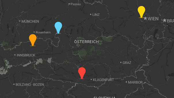 Map of company locations