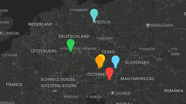 Map of company locations