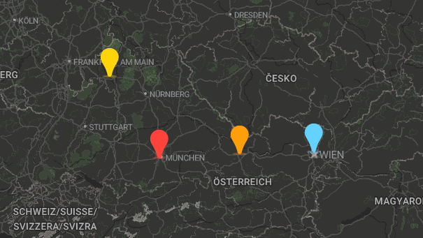 Map of company locations