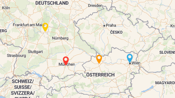 Map of company locations