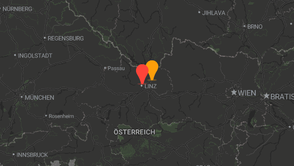 Map of company locations