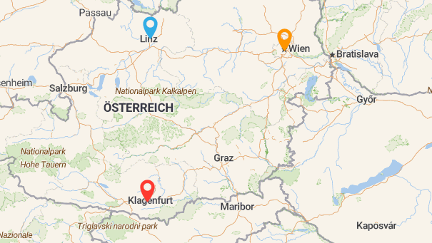 Map of company locations