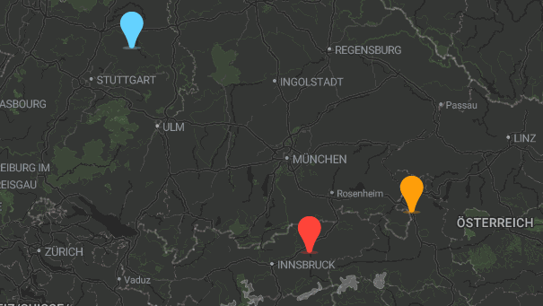 Map of company locations