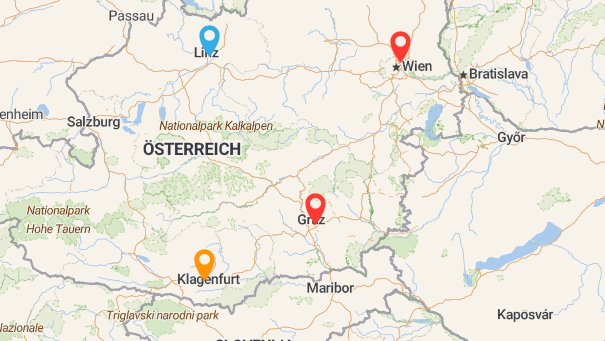 Map of company locations