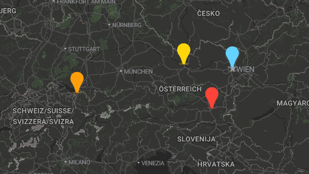 Map of company locations