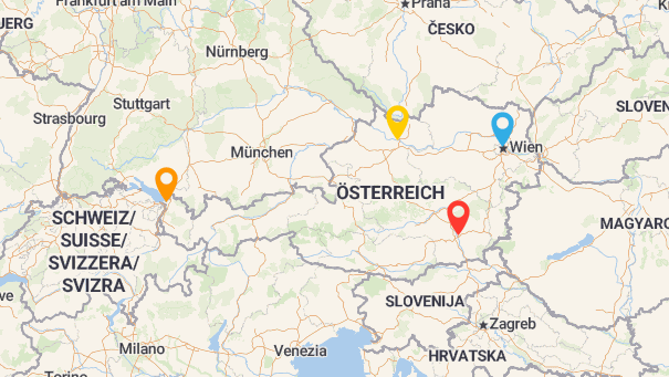 Map of company locations