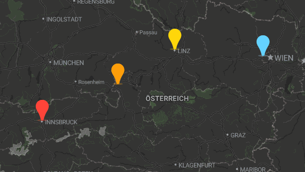 Map of company locations