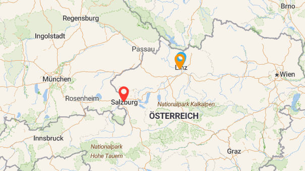 Map of company locations