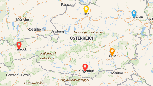 Map of company locations