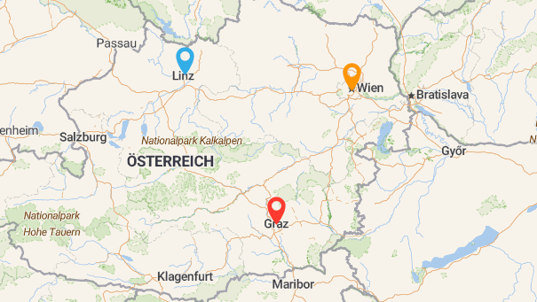 Map of company locations