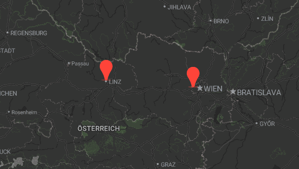 Map of company locations