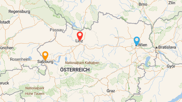 Map of company locations