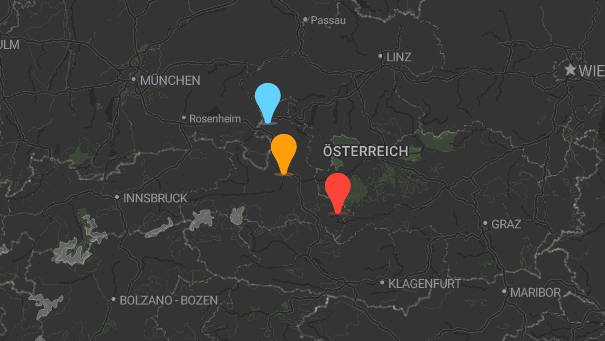 Map of company locations