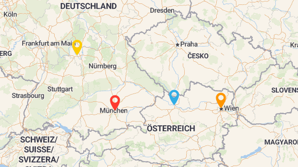 Map of company locations