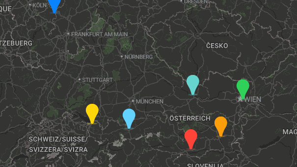 Map of company locations