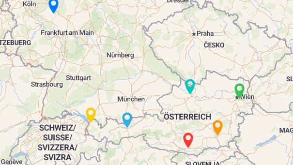 Map of company locations