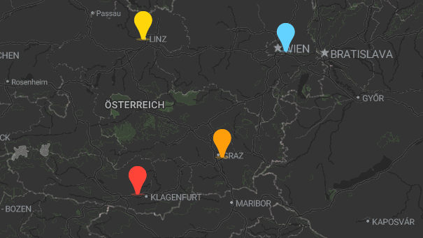 Map of company locations